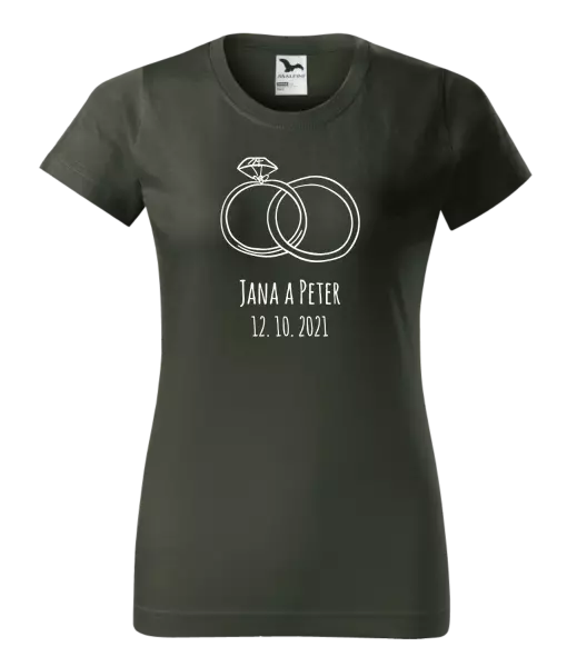 Dámske tričko Prsteny se jmény - kopie