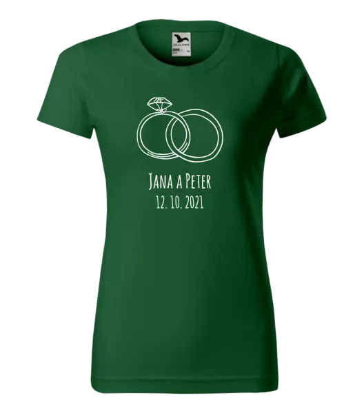 Dámske tričko Prsteny se jmény - kopie