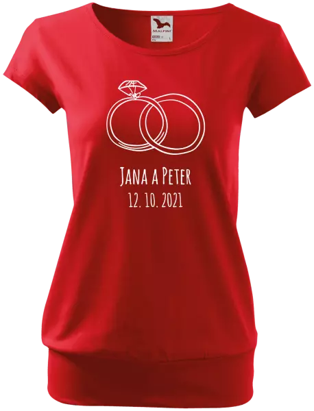 Dámske tričko Prsteny se jmény - kopie