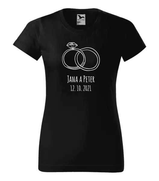 Dámske tričko Prsteny se jmény - kopie