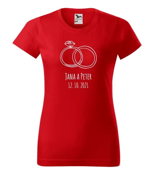 Dámske tričko Prsteny se jmény - kopie