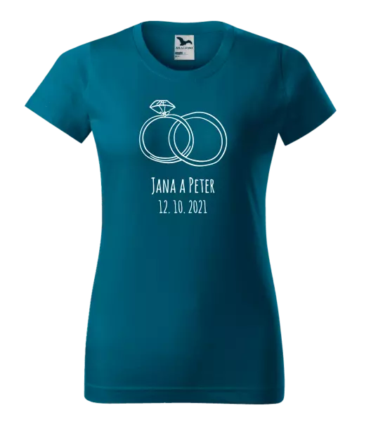 Dámske tričko Prsteny se jmény - kopie