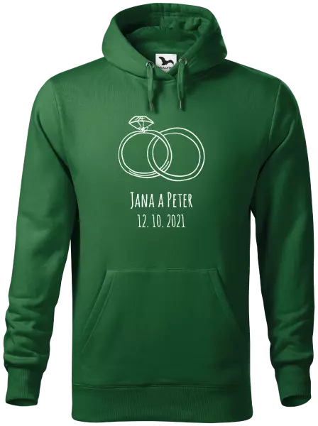 Pánska mikina Prsteny se jmény - kopie