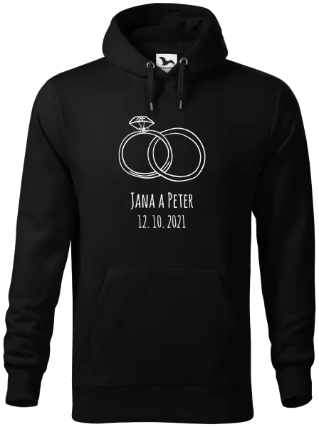 Pánska mikina Prsteny se jmény - kopie