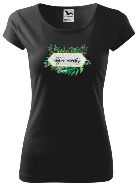 Dámske tričko Tým nevěsty - zelené listy - kopie