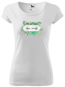 Dámske tričko Tým nevěsty - zelené listy - kopie