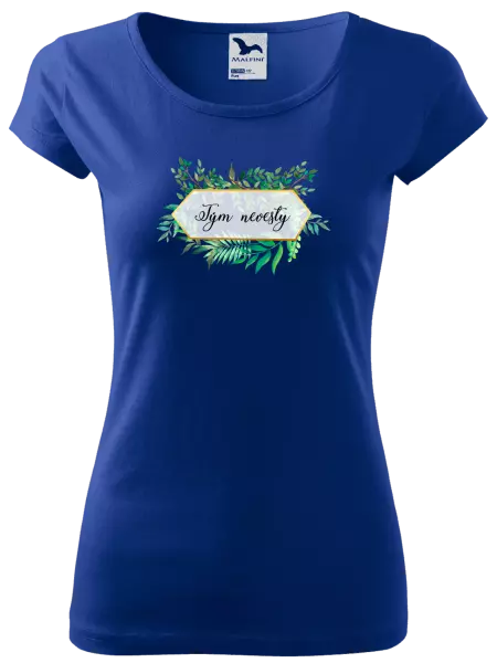 Dámske tričko Tým nevěsty - zelené listy - kopie