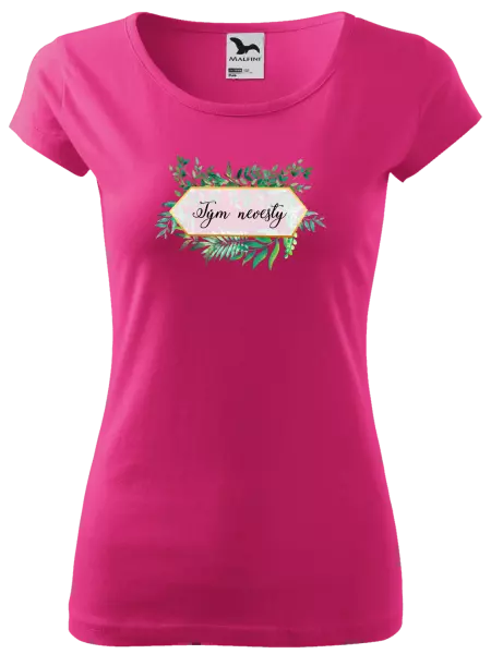 Dámske tričko Tým nevěsty - zelené listy - kopie