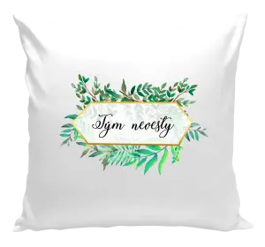 Vankúš Tým nevěsty - zelené listy - kopie