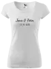 Dámske tričko Jména a datum písmo 2 - kopie