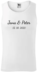 Pánske tielko Jména a datum písmo 2 - kopie