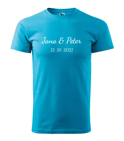 Pánske tričko Jména a datum písmo 2 - kopie