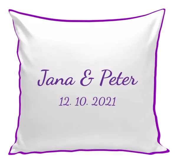 Vankúš Jména a datum písmo 2 - kopie