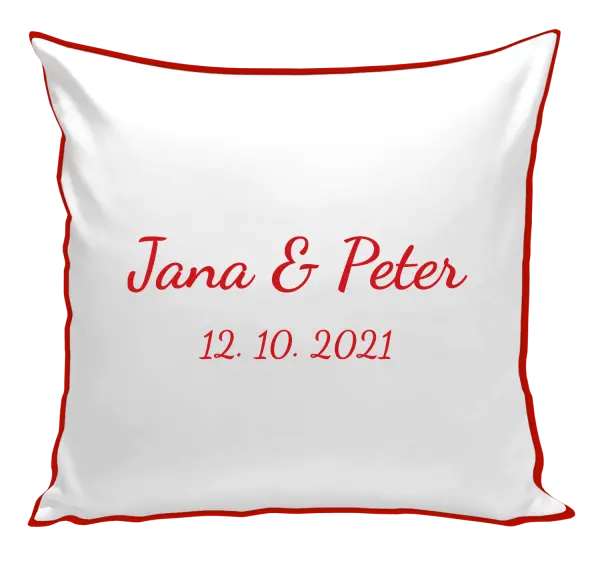 Vankúš Jména a datum písmo 2 - kopie