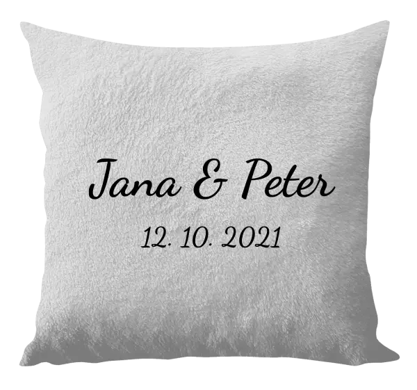 Vankúš Jména a datum písmo 2 - kopie