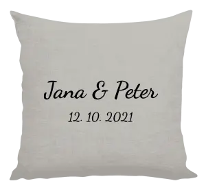 Vankúš Jména a datum písmo 2 - kopie