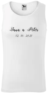 Pánske tielko Jména a datum písmo 3 - kopie