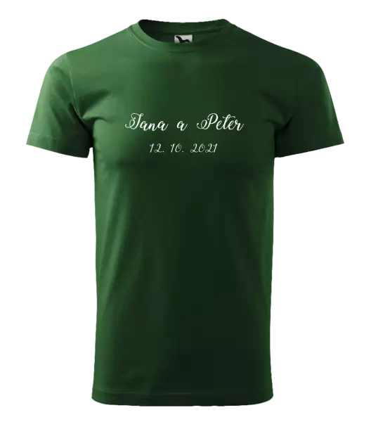 Pánske tričko Jména a datum písmo 3 - kopie