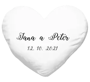 Vankúš Jména a datum písmo 3 - kopie