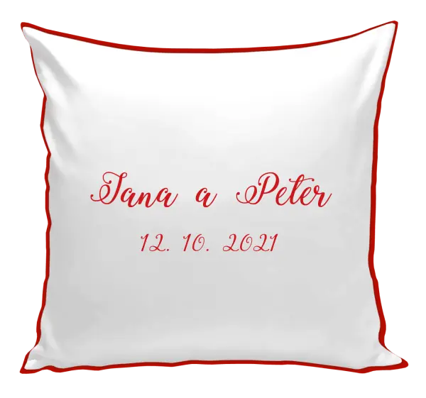 Vankúš Jména a datum písmo 3 - kopie