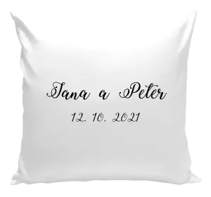 Vankúš Jména a datum písmo 3 - kopie