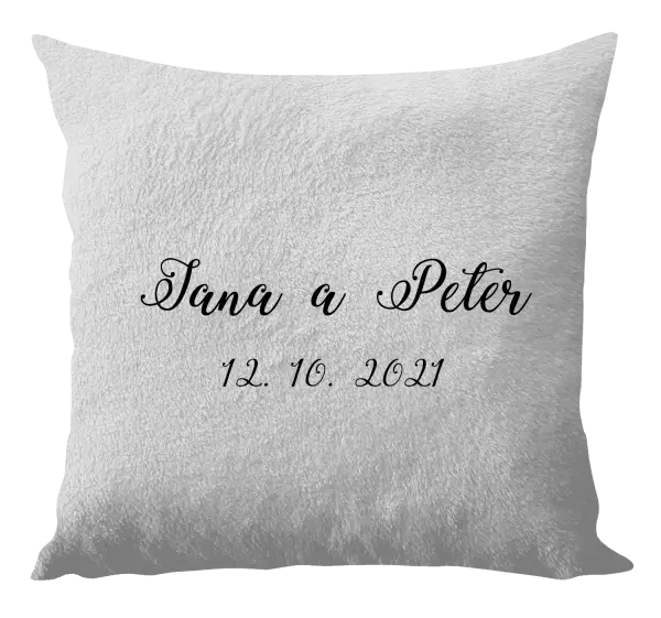 Vankúš Jména a datum písmo 3 - kopie