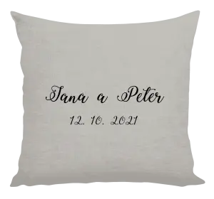 Vankúš Jména a datum písmo 3 - kopie