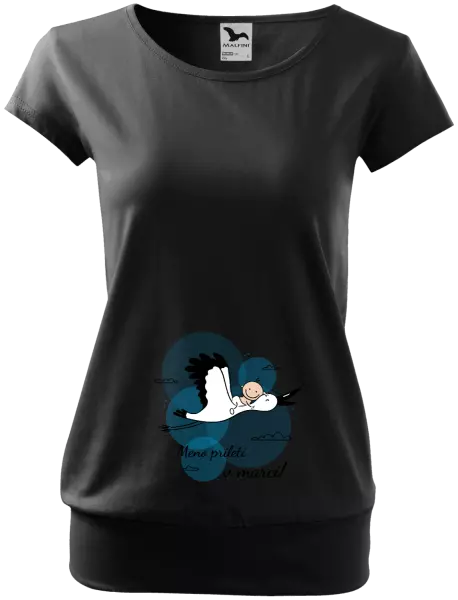 Tehotenské tričko Jméno přiletí v měsíci - kopie