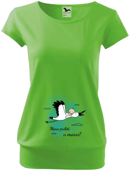 Tehotenské tričko Jméno přiletí v měsíci - kopie