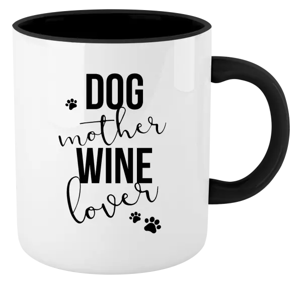 Hrnček  Dog mother, wine lover - kopie