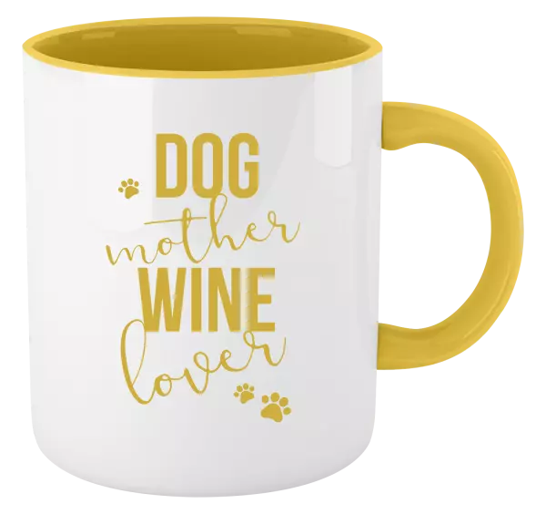 Hrnček  Dog mother, wine lover - kopie
