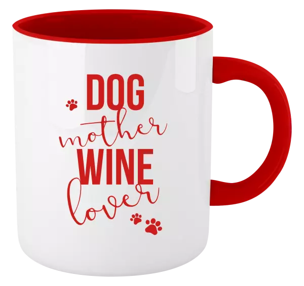 Hrnček  Dog mother, wine lover - kopie
