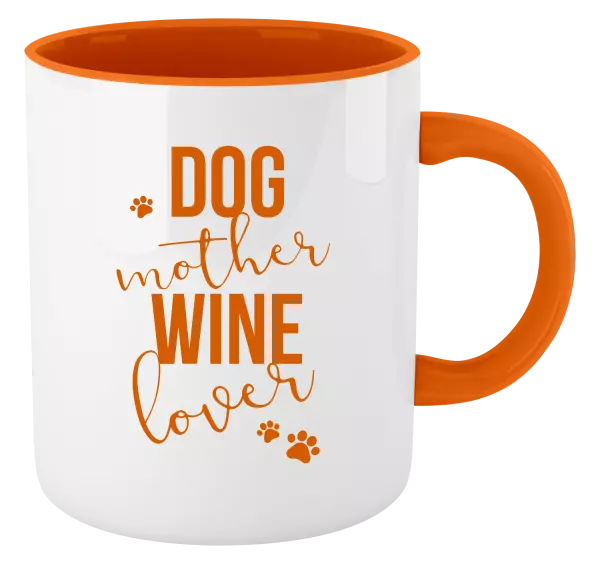 Hrnček  Dog mother, wine lover - kopie