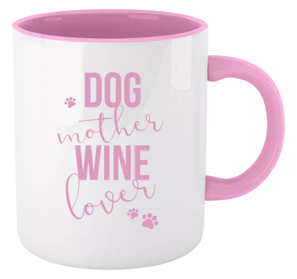 Hrnček  Dog mother, wine lover - kopie