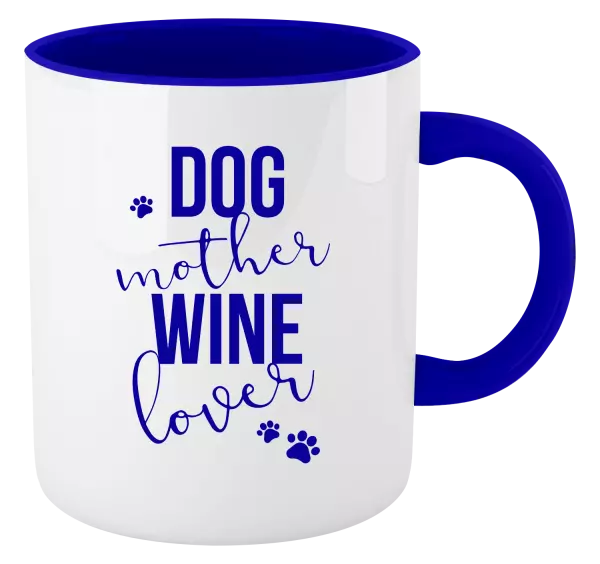 Hrnček  Dog mother, wine lover - kopie
