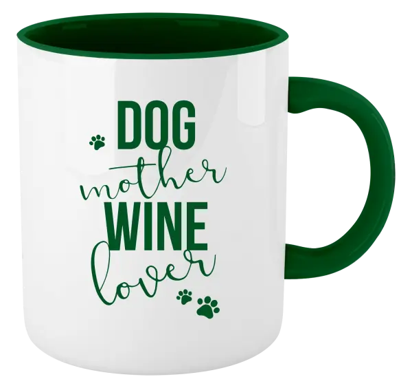 Hrnček  Dog mother, wine lover - kopie