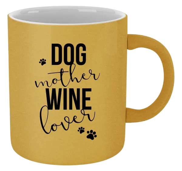 Hrnček metalický Dog mother, wine lover - kopie