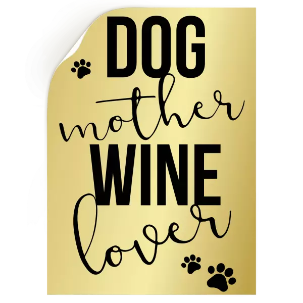 Samolepka Dog mother, wine lover - kopie