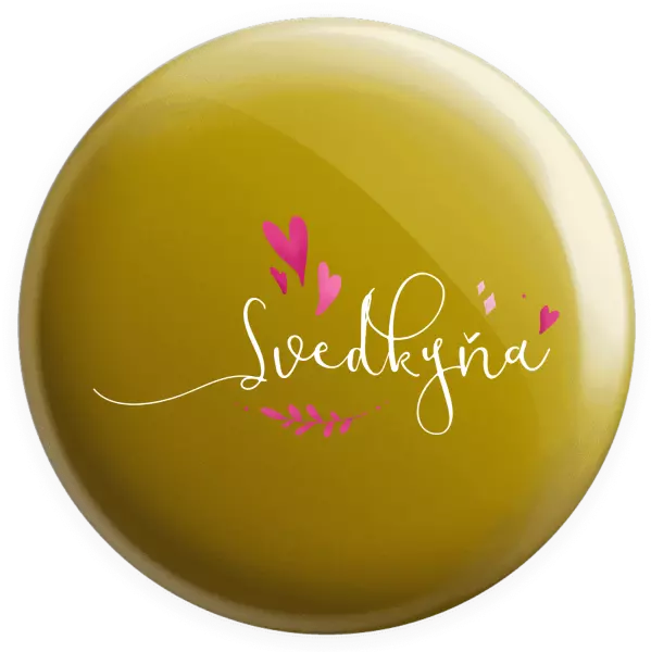 Placka Svědkyně - srdíčka a lístečky - kopie