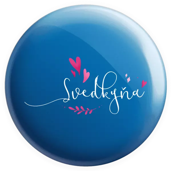 Placka Svědkyně - srdíčka a lístečky - kopie