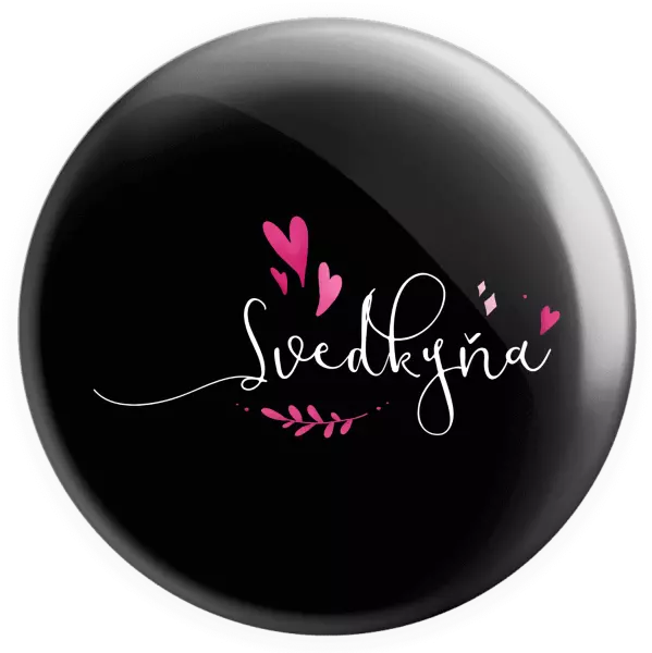 Placka Svědkyně - srdíčka a lístečky - kopie