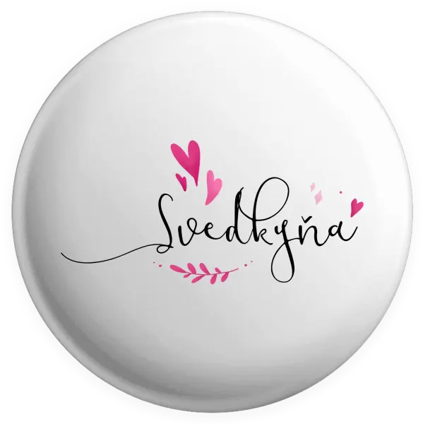 Placka Svědkyně - srdíčka a lístečky - kopie