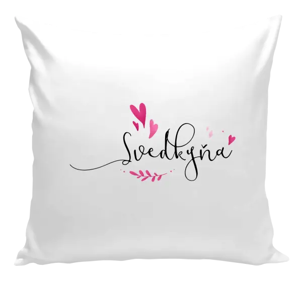 Vankúš Svědkyně - srdíčka a lístečky - kopie