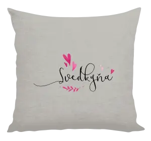 Vankúš Svědkyně - srdíčka a lístečky - kopie
