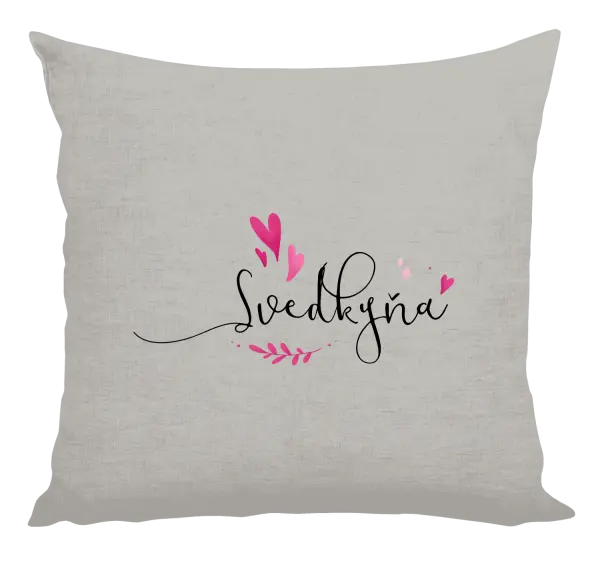 Vankúš Svědkyně - srdíčka a lístečky - kopie