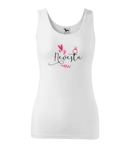 Dámske tielko Nevěsta - srdíčka a lístečky - kopie