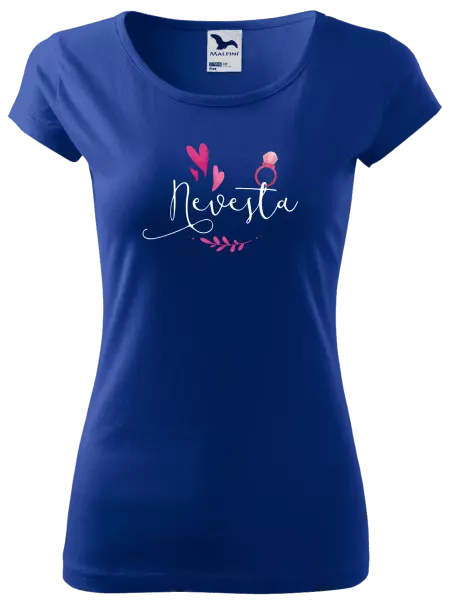 Dámske tričko Nevěsta - srdíčka a lístečky - kopie