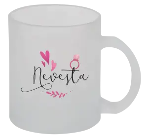 Hrnček Nevěsta - srdíčka a lístečky - kopie