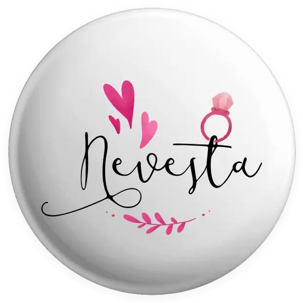 Placka Nevěsta - srdíčka a lístečky - kopie