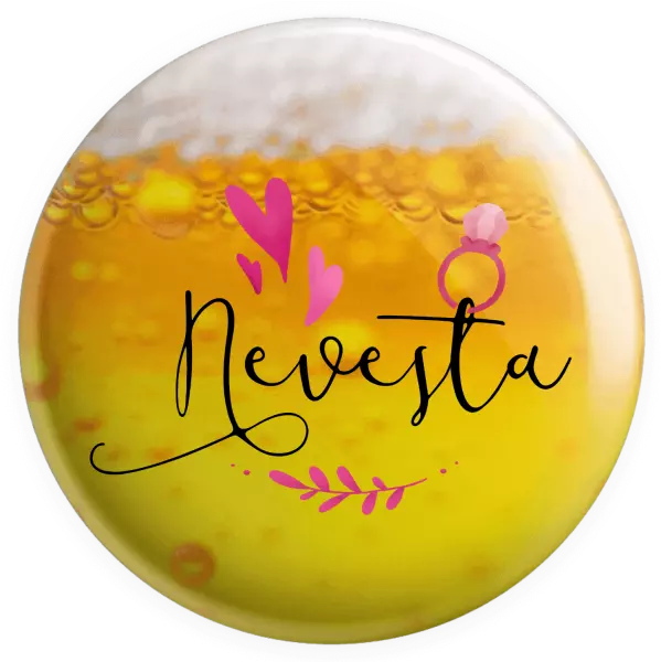 Placka Nevěsta - srdíčka a lístečky - kopie